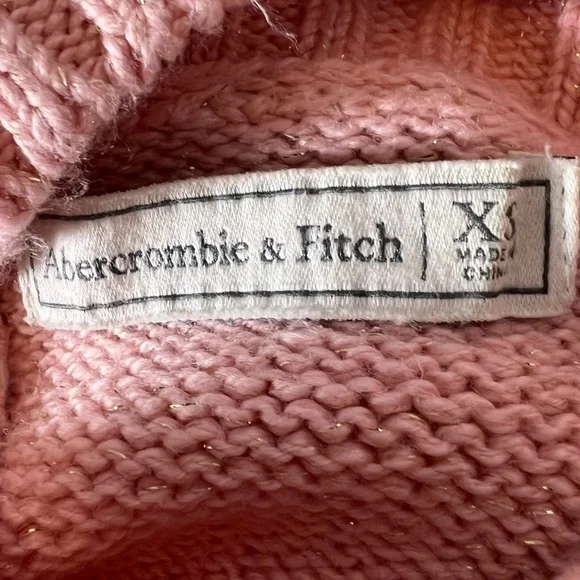 Abercrombie & Fitch Pink Cable Knit Sweater, XS - Picture 5 of 5